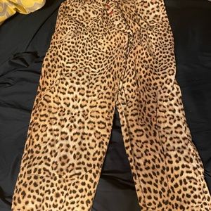 Cheetah pajama pants